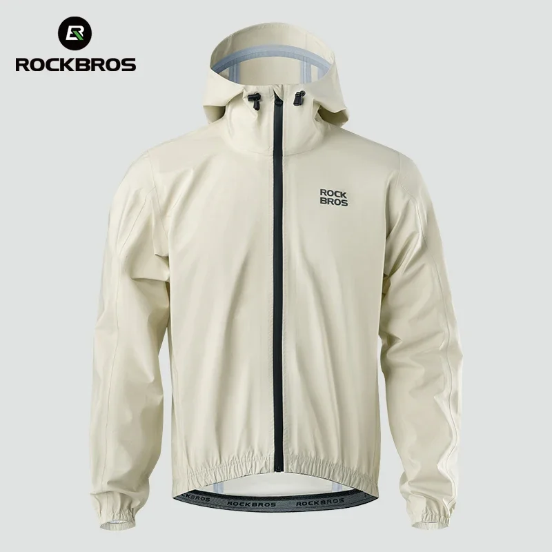 ROCKBROS Cycling Raincoat Hooded Jacket Waterproof Breathable Leisure Coat Trekking Hiking Men Women Outdoor Sports Clothing