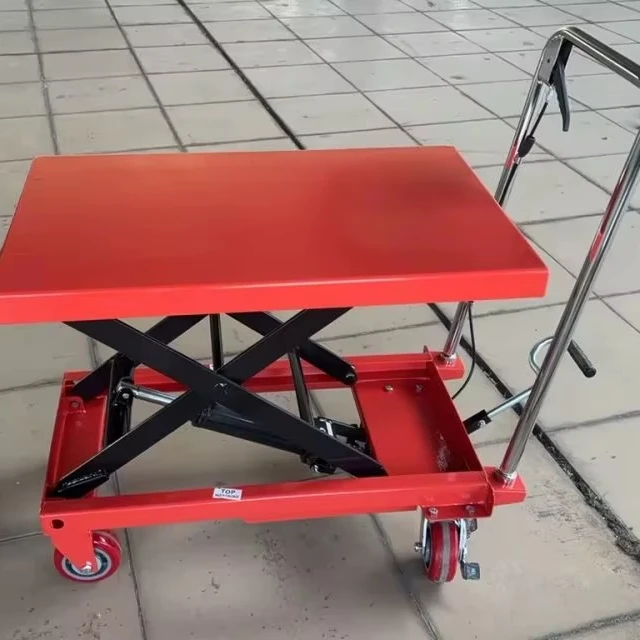 Mesa Manual, carrito plano, muebles de elevación, Dolly con tijera de acero inoxidable, carrito de mano plegable, carrito de mano de elevación