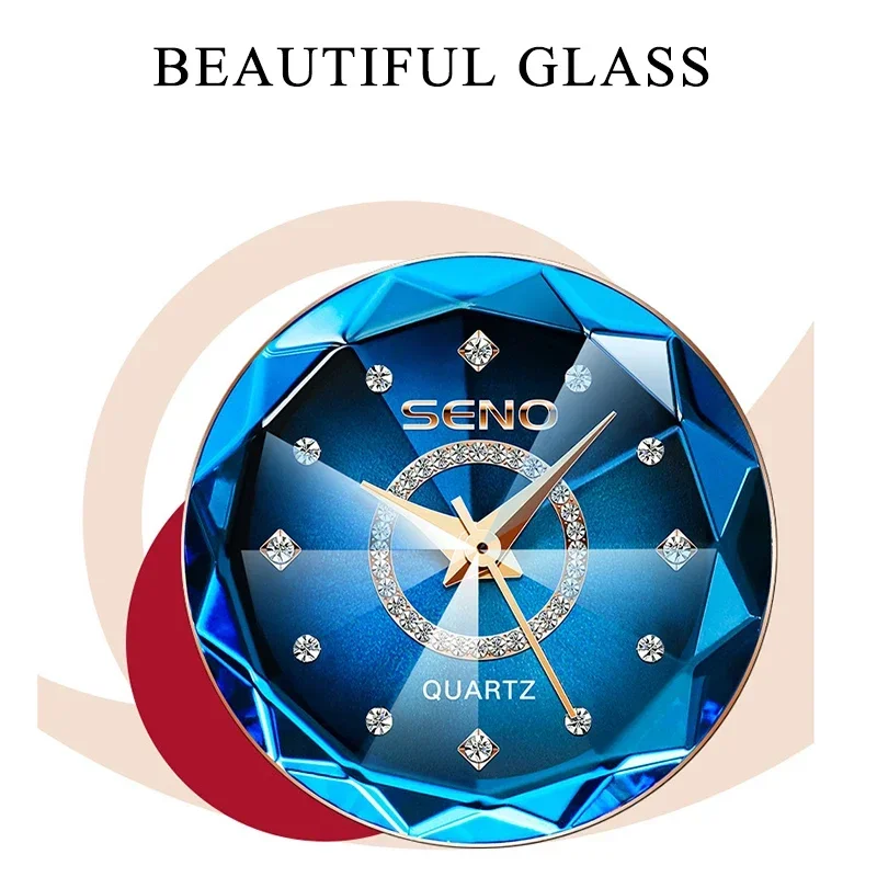 Nuevo Reloj Ocean Star con banda de acero para Mujer, Reloj de cuarzo de cristal a la moda para Mujer, Reloj femenino, Reloj para Mujer Zegarek Damski