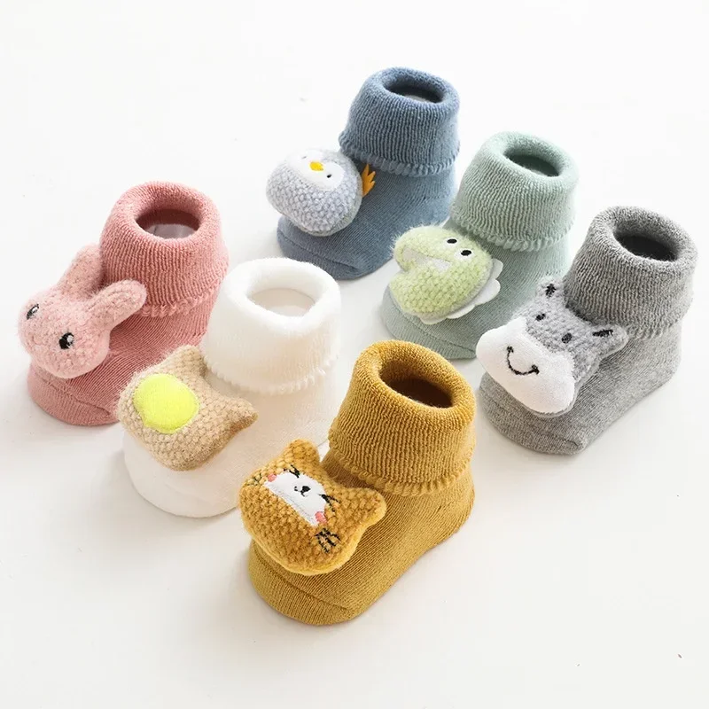 

Thick Terry Socks Baby Toddler Socks Cute Cartoon Winter Keep Warm Non-slip Infants Newborn Children Floor Socks