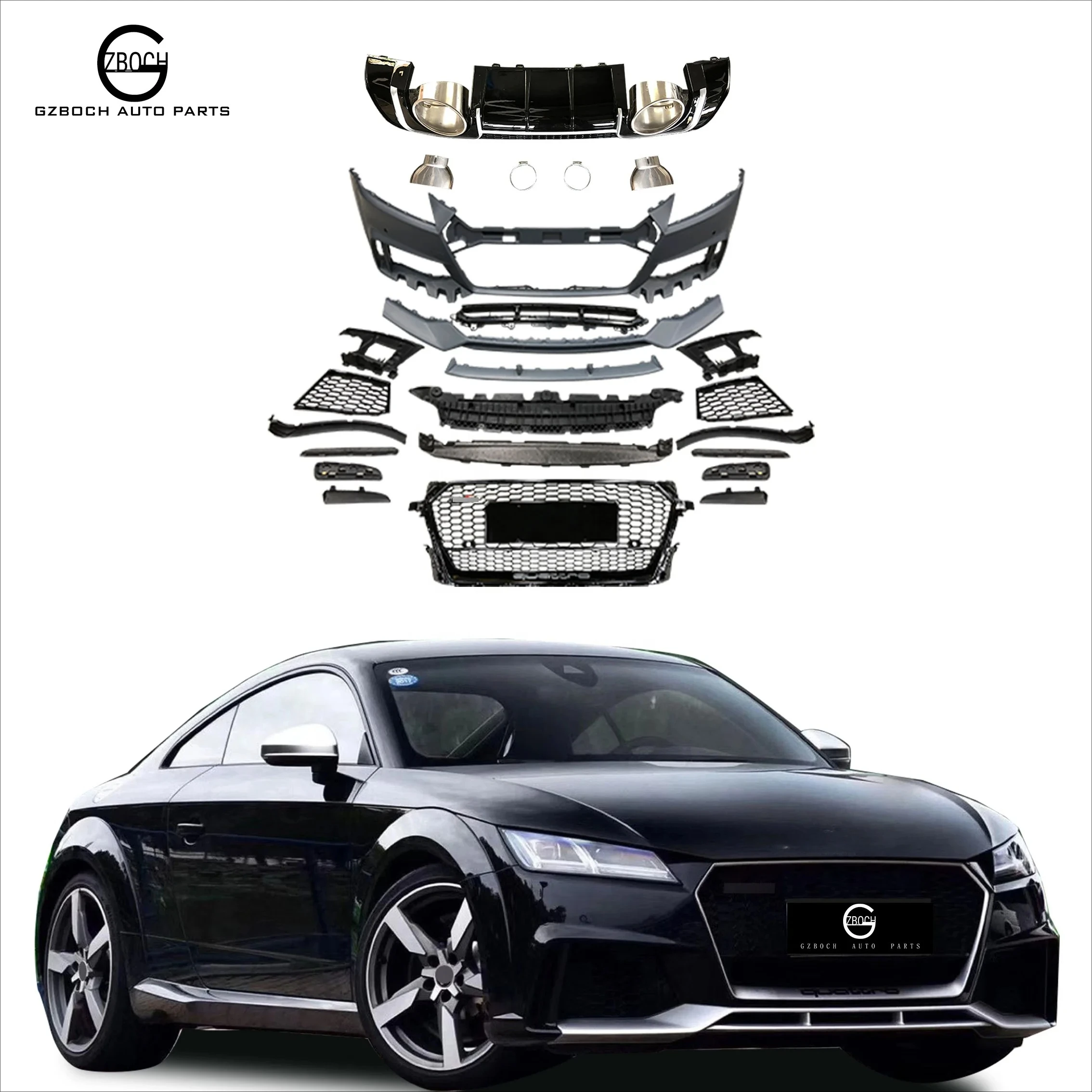 

TT Car Bumpers for TT TTS 2015+ Upgrade TTRS Bodykit Front Car Bumper Diffuser Tips