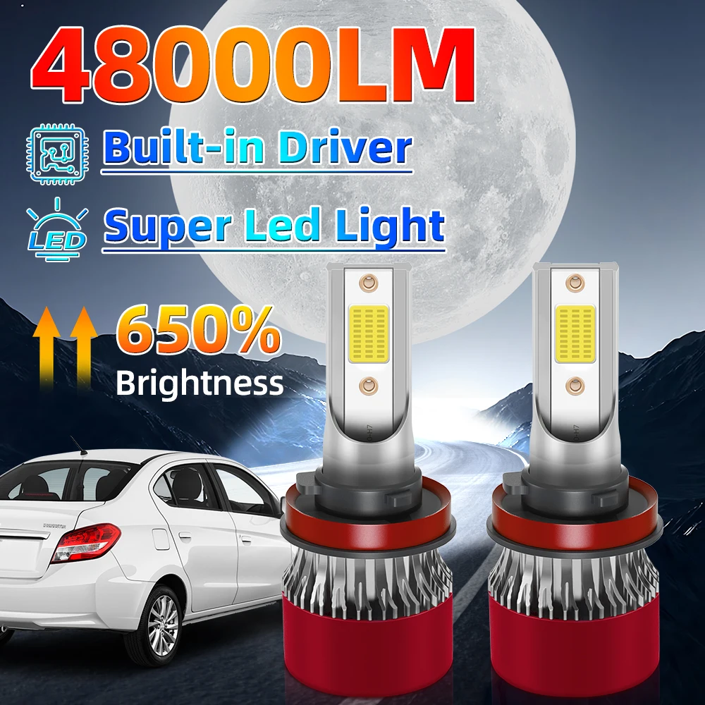 

48000LM 160W Car LED Headlight H4 H7 H11 9005 9006 HB3 HB4 Headlamp H13 9007 9008 9145 9140 H10 H8 Auto Fog Lamp Bulbs 6000K 12V