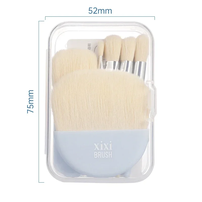 6Pcs Mini Travel Women Makeup Brushes Set Portable Soft Concealer Brush Beauty Foundation Eye Shadow Tool Eyelash Brush with Box