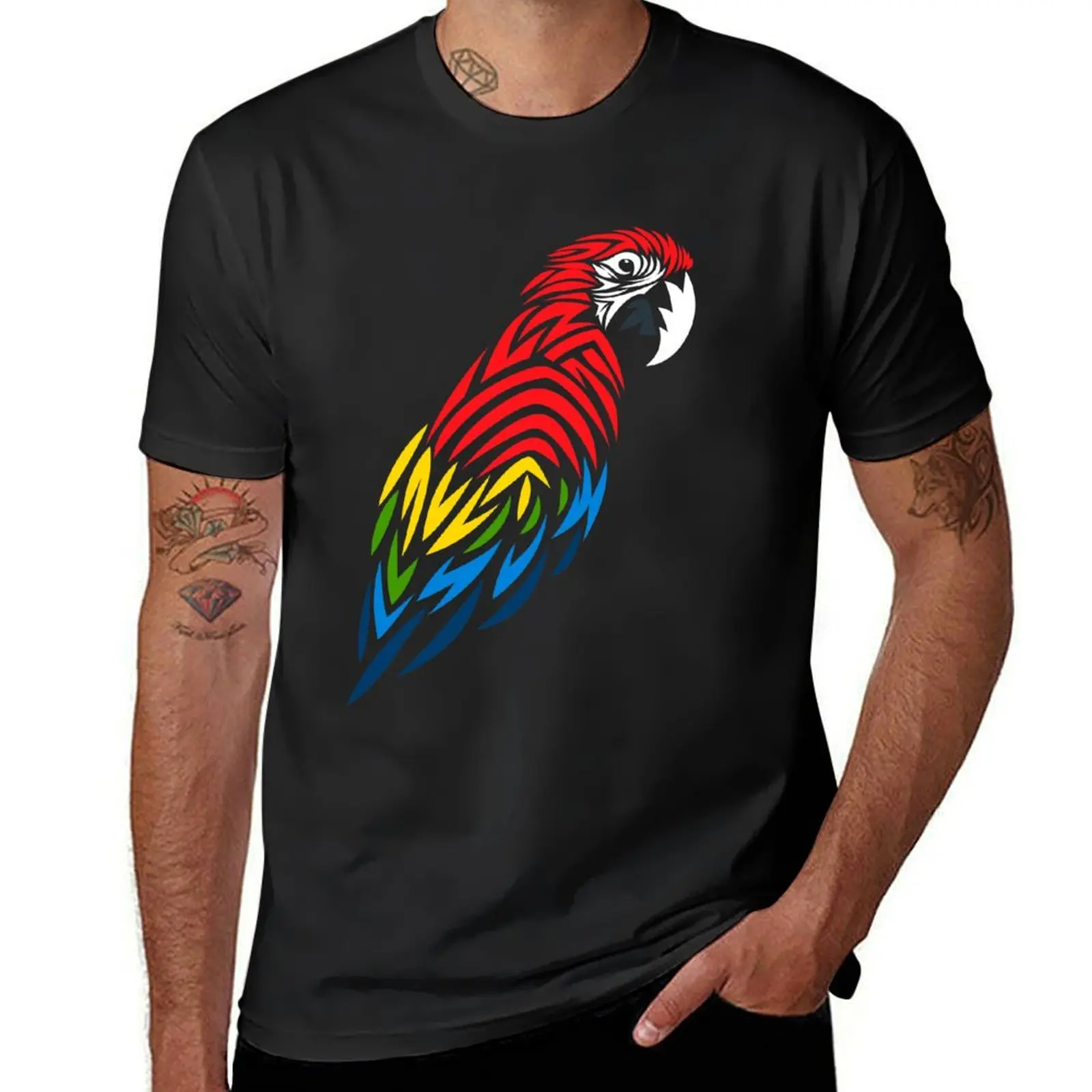 Tribal Macaw T-Shirt customizeds boys whites graphics mens funny t shirts