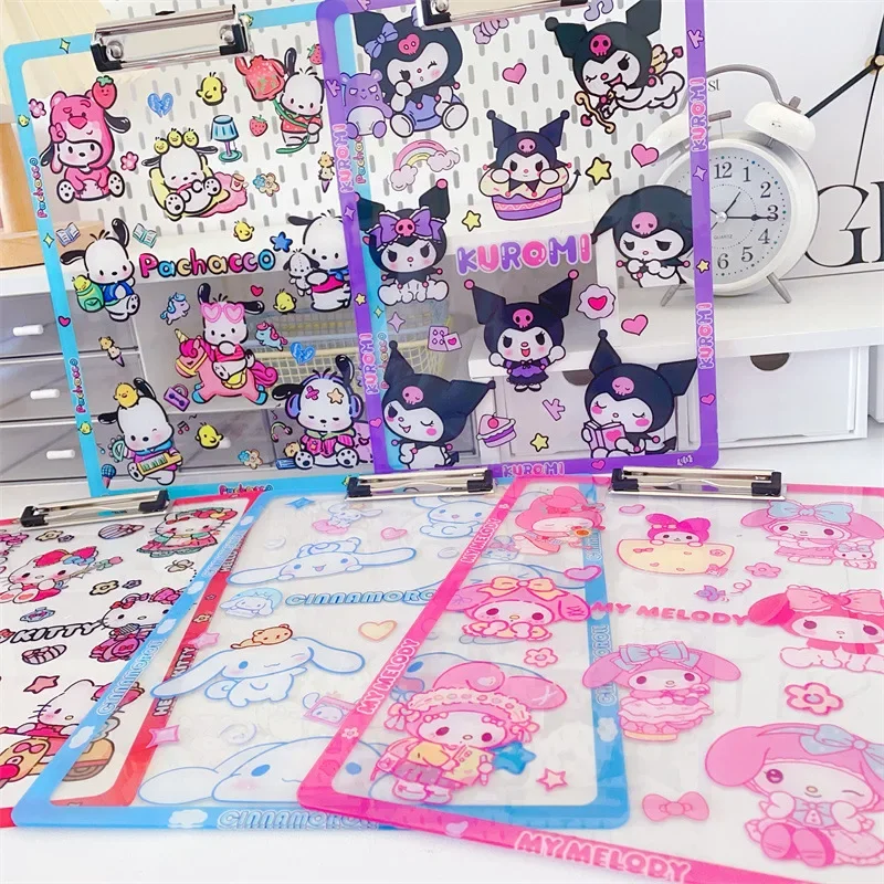 

Miniso Kawaii Hello Kitty Kuromi Cinnamoroll File Folder A4 Size Filing Folder Portable Paper Organizer