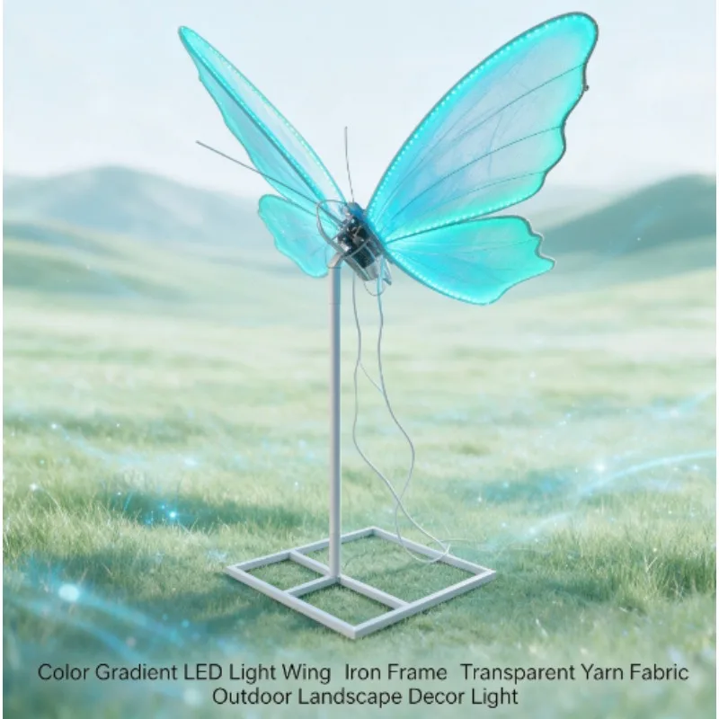 JMZ Electric Butterfly Street Light LED Color Changing Moving Lamp for Stage Decoration Party Wedding Event Home Garden