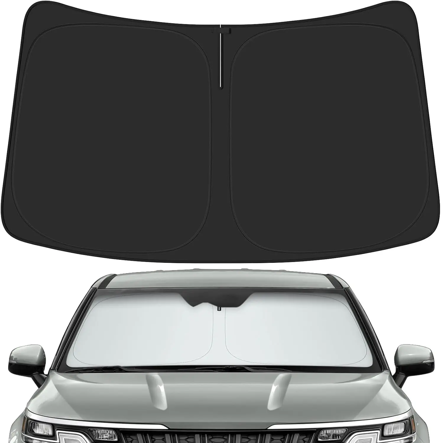 

Car Windshield Sun Shade for Kia 2022-2025 Carnival Accessories (OEM Design) Reflective Foldable Heat Insulation Sunshade for Ul