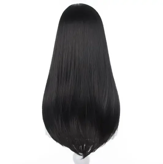 Anime Mitakka Assa schwarze lange gerade Perücke Cosplay Damenkostüm hitzebeständige Haarperücke für Party Halloween – Detail 5