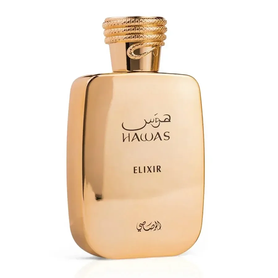 Rasasi Hawas Elixir EDP 100ml – Bold Woody Amber Regalo de colonia para hombre de larga duración para Halloween Navidad