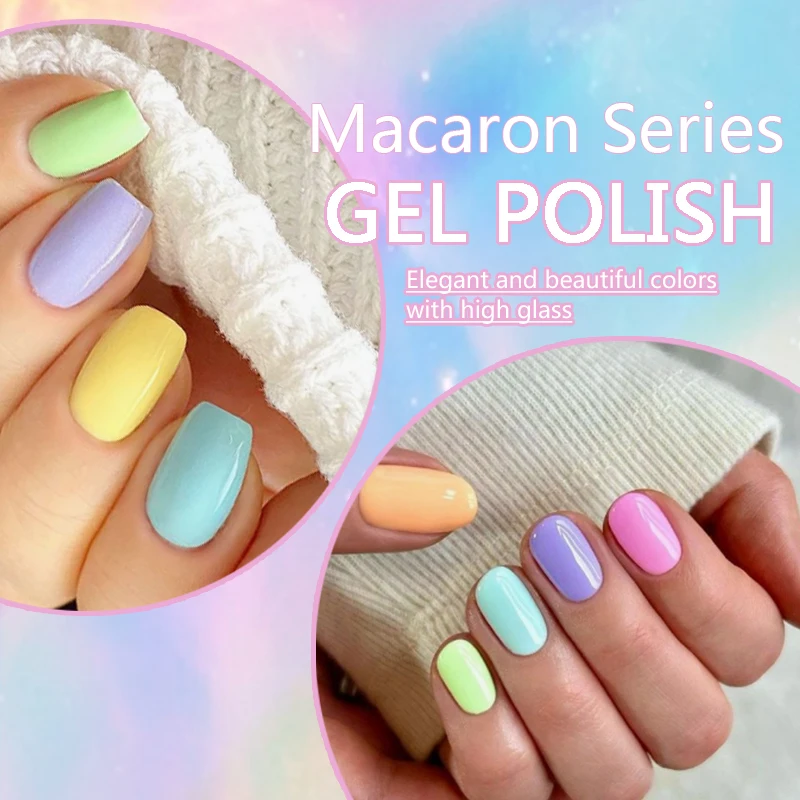 Mtssii 6ml Macaron Candy Gel Nail Polish 240 Colors Spring Summer Blue Purple Semi Permanent Nail Art Gel Varnish For Manicure