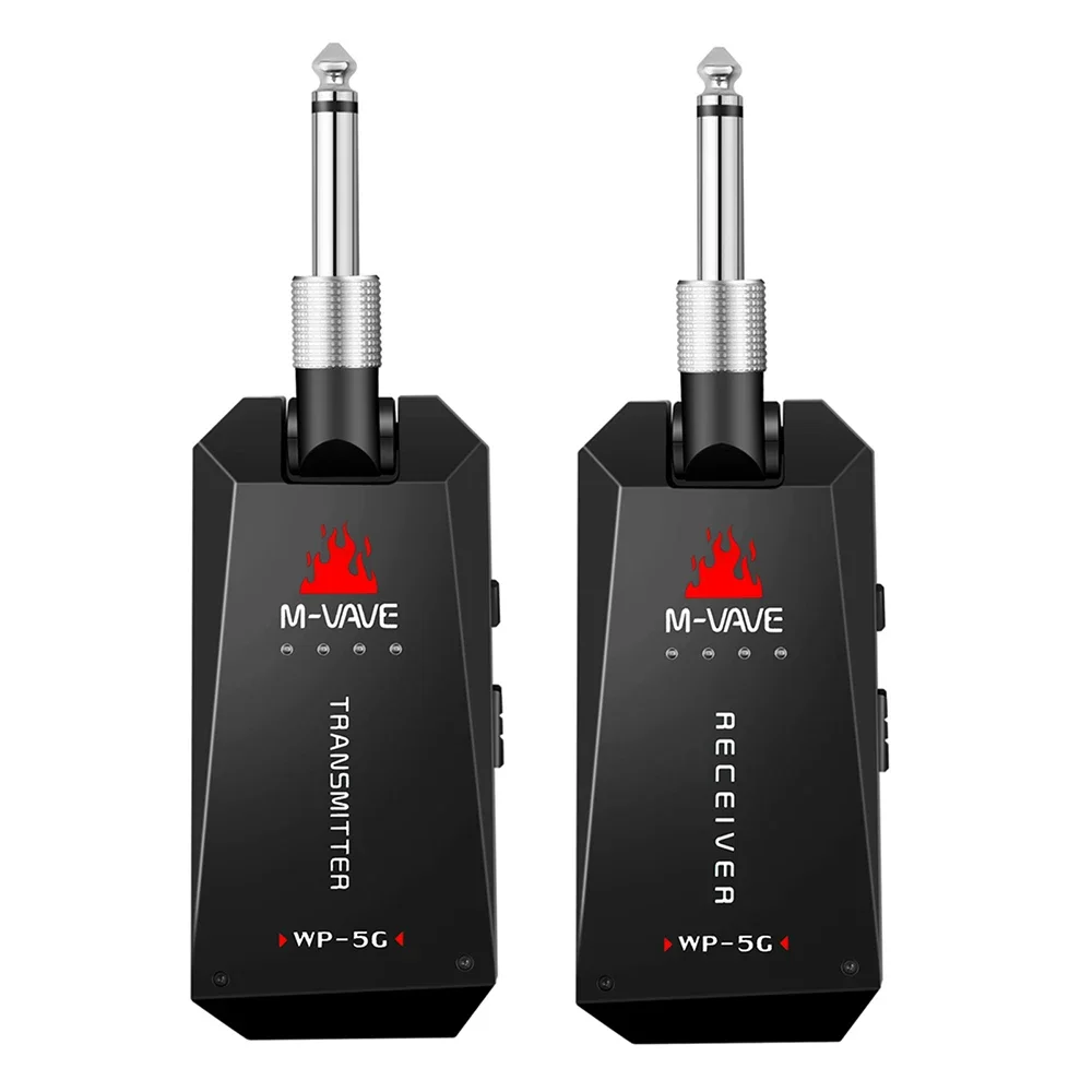 

M-VAVE WP-5G 5.8G Wireless Guitar System Transmitter Receiver Rechargeable Audio Transmitter Receiver Guitar Parts & Accessories