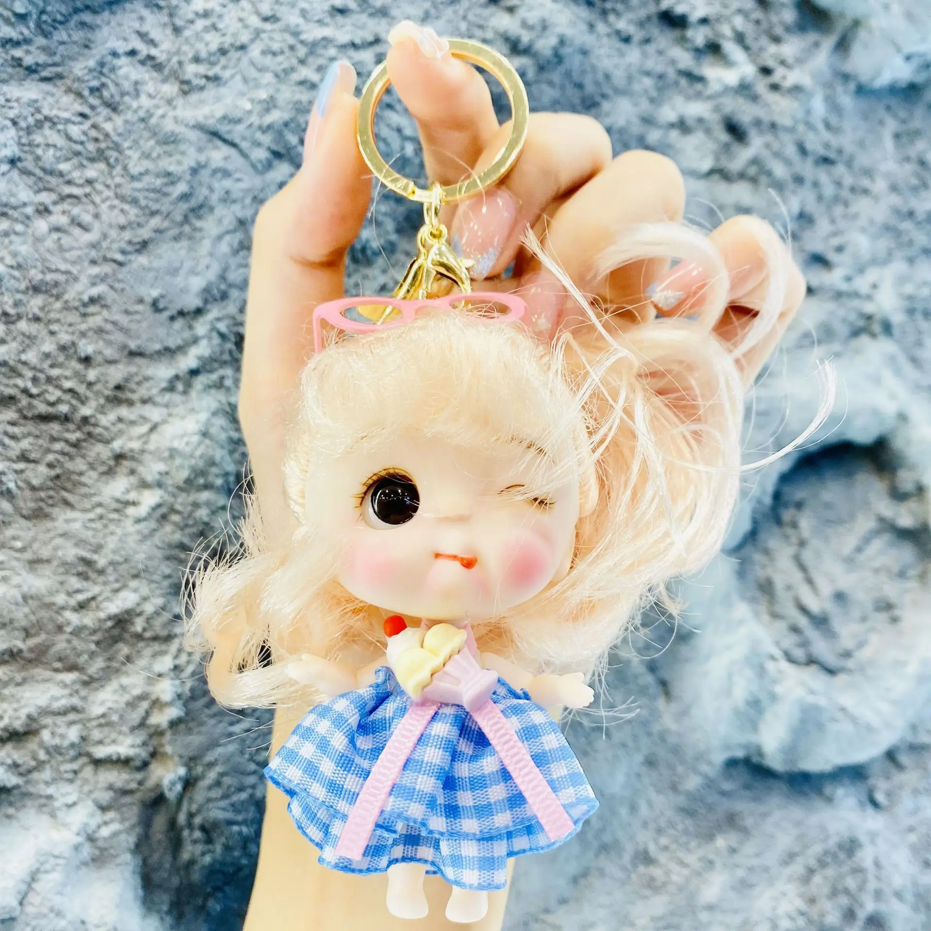 Cute Doll Keychain Pendant Creative Toy Doll Hanging Decoration Accessories Keychain Plush Charms Jewelry Bag Key Chain Dolls