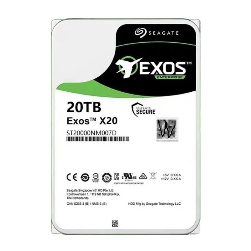 Новый SeaGt 20TB/18TB/16TB HDD Exos X20 ST20000NM007D 7200 RPM SATA 6 Гб/с 256 МБ кэш 3,5-дюймовый корпоративный сервер ПК