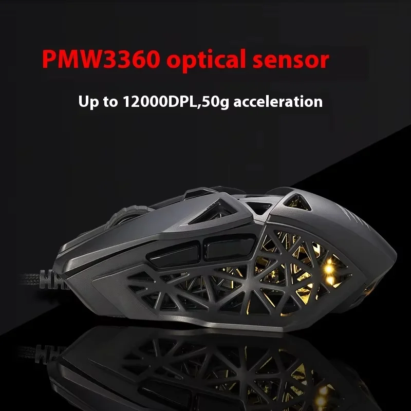 

MADCATZ MOJOM1 Lightweight 70g Gaming Mouse Wired Esports Honeycomb Mouse RGB Backlit Mice PAW3360 Optical Sensor gamer gift