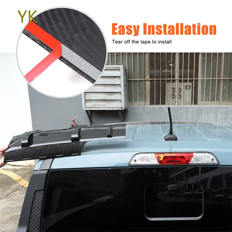 لفورد مافريك 2022-2025 ABS ألياف الكربون سقف السيارة سبويلر الجناح الخلفي الجسم الخارجي أطقم سبويلر تقليم اكسسوارات السيارات