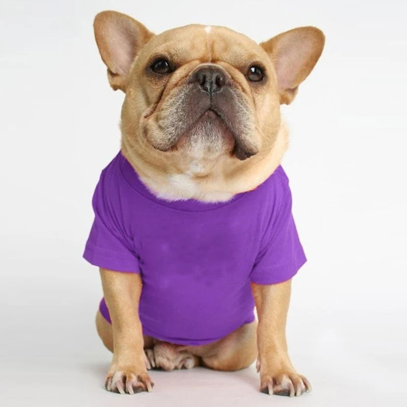 Dog Shirt for Small Dogs Plain T-Shirts Soft Dog Cotton Shirt Puppy Clothes for Spring Summer Breathable Pet Apparel Accessories