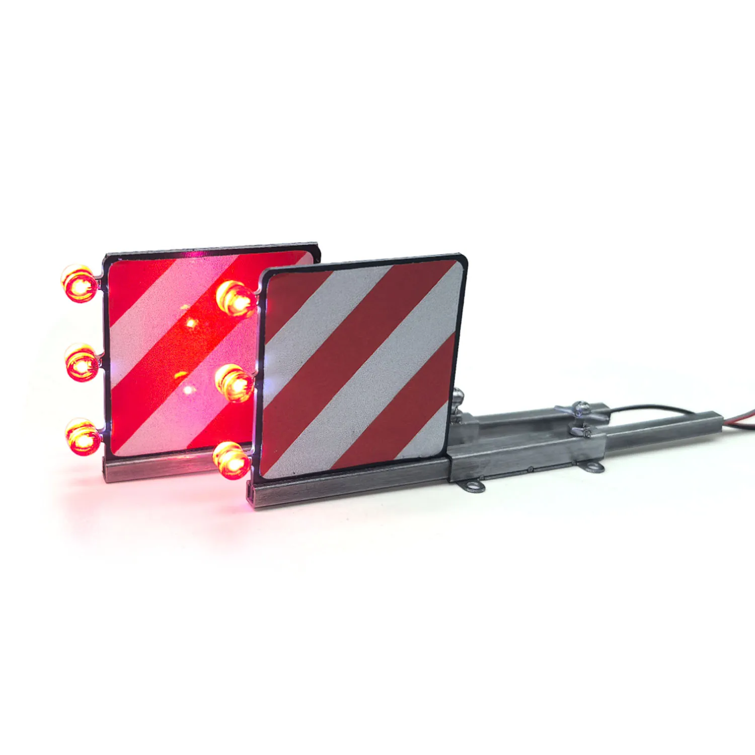 

Plastic Rear Mudguard with 5V LED Lamp Warning Lamp for Toy DIY 1/14 RC TAMIYA Tractor Truck Engineering Trailer Upgraded Parts