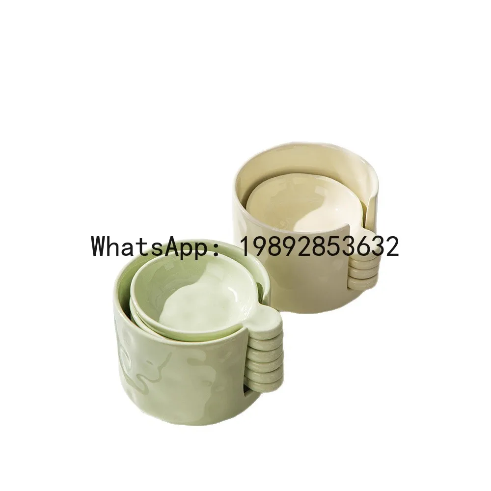 LYY Dipping Dish Storage Set with Handle Premium Ceramic Sauce Dish Vinegar Sauce Seasoning Sauce Dish High Value