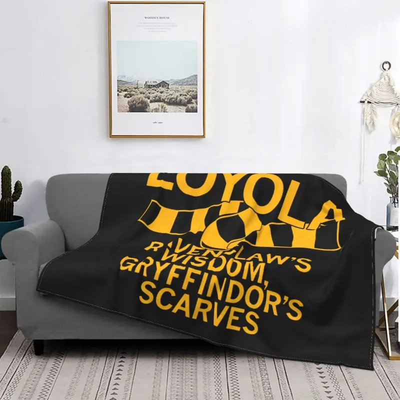 Loyola Ravenclaws Wisdom Gryffindors Scarves Blanket Shaggy Thicken Super Soft Faux Fur Throw Sleeping Sheets