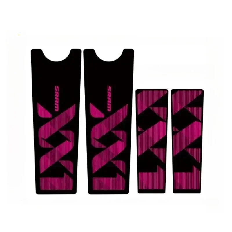 4-teiliges SRAM XX1 Buntes Aufkleber-Set, stilvolle Vinyl-Aufkleber für Fahrradkurbelgarnituren, Laptops, Skateboards, Wasserflaschen