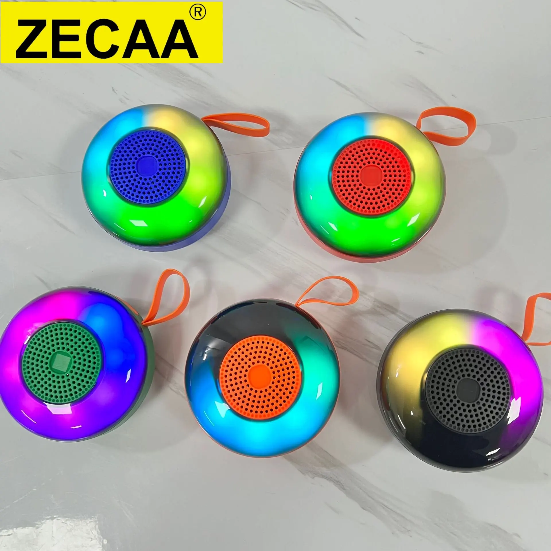 

ZECAA New Portable Mini Bluetooth Wireless Smart Bicycle Music Speaker Box With RGB Color Light New Led Wireless Bicycle Speaker