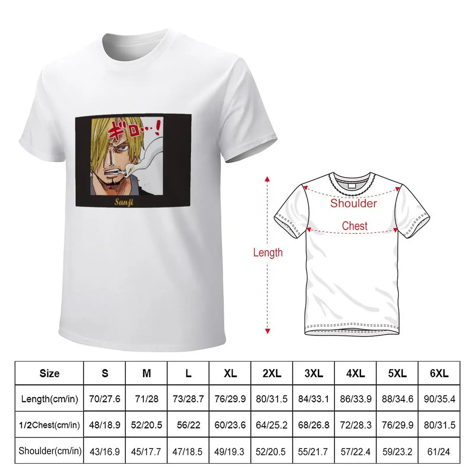 Sanji smoking shirt T-Shirt cute tops vintage clothes funnys men t shirts