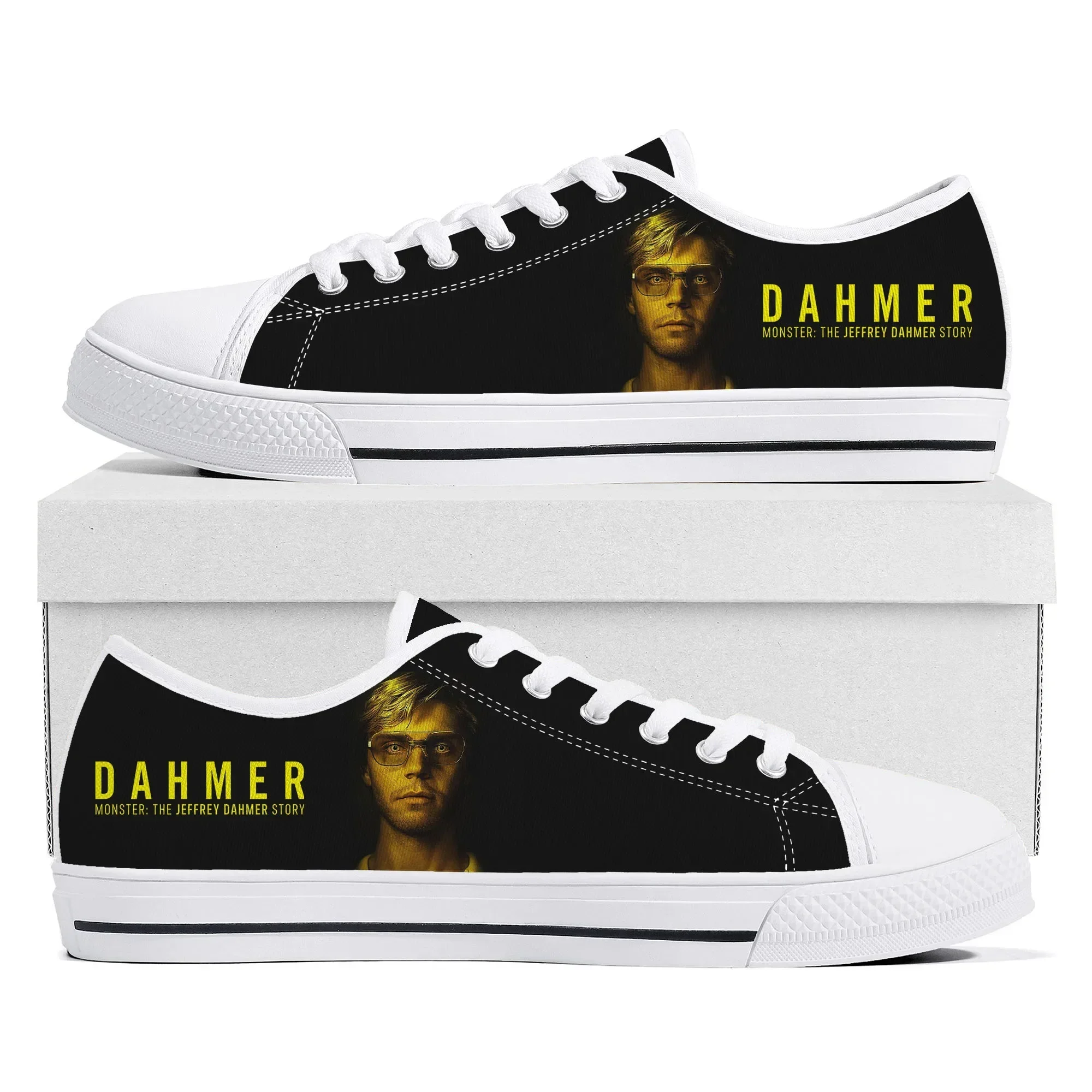 

Jeffrey Dahmer Low Top Sneakers Mens Womens High Quality Monster-Serial Killer Canvas Sneaker Casual Shoes Custom Shoe