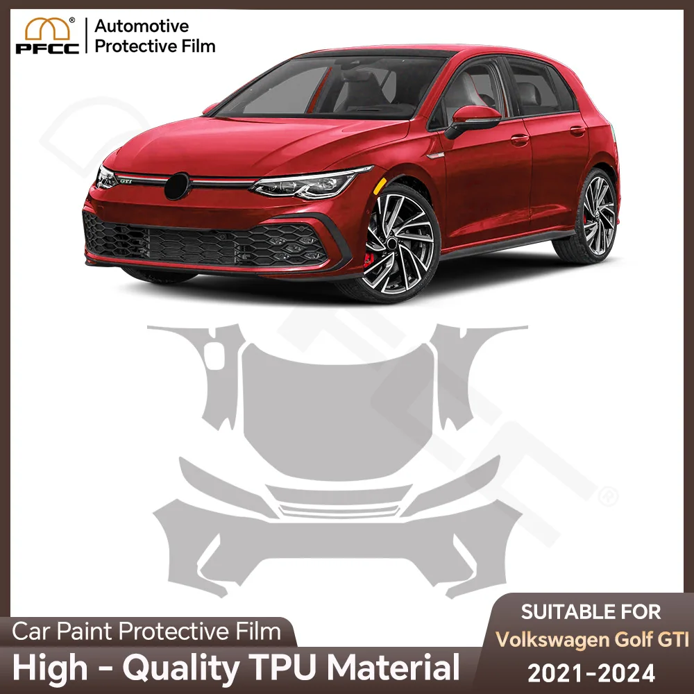 

For Volkswagen GOLF GTI 2021-2024 Pre-cut PPF Bra 8.5Mil TPU Anti-scratch Paint Protection Film Car Body Clear Kit Resistant
