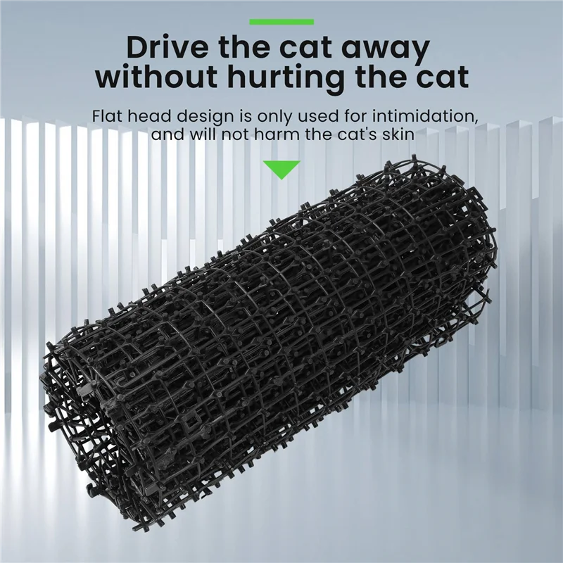 حصيرة AC52-Cat Scat مع مسامير، بساط رادع طارد للقطط والكلاب والحيوانية، سجادة داخلية للقطط والخارجية للحديقة، 2 متر × 0.3 متر
