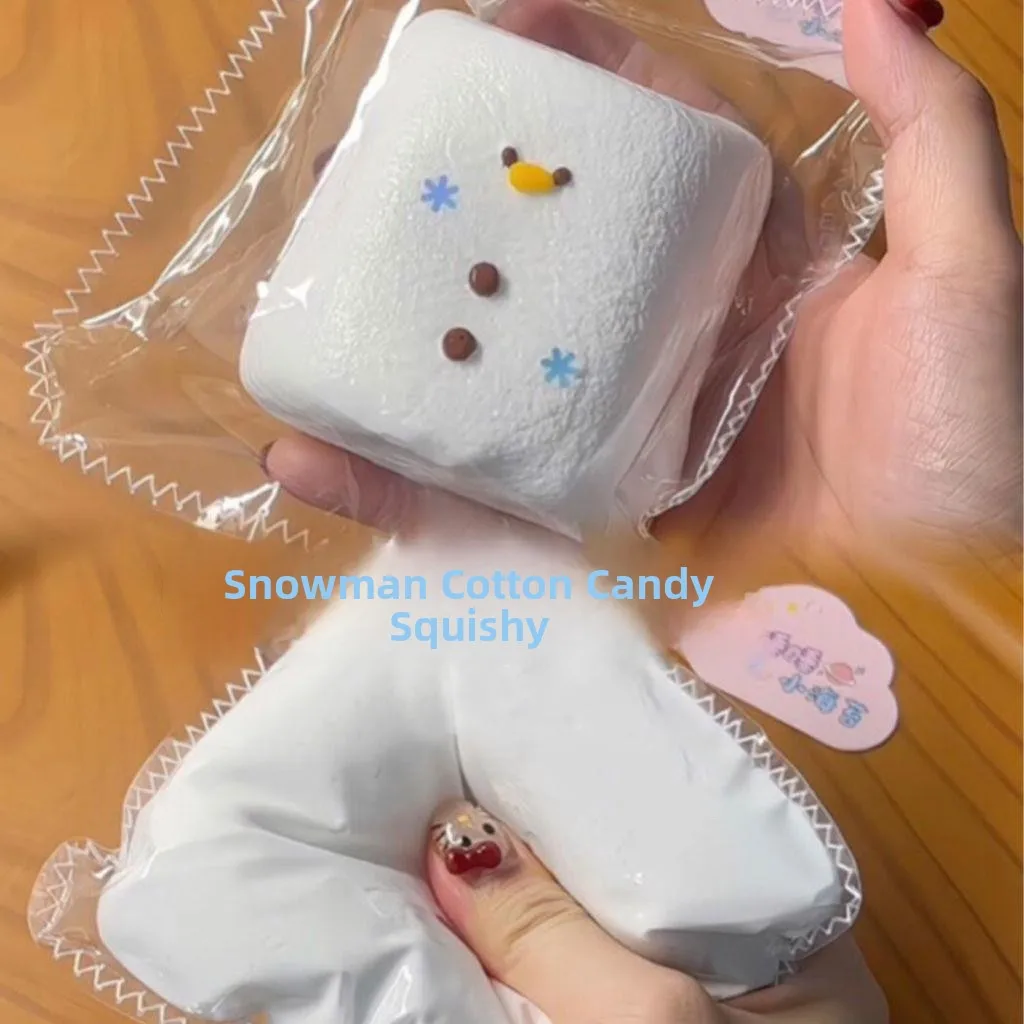 Affordable Food Grade Silicone Snowman Stress Relief Toy Cute Student Toy Gift Creative Prank Toy for Ages 6-35 Not Imported