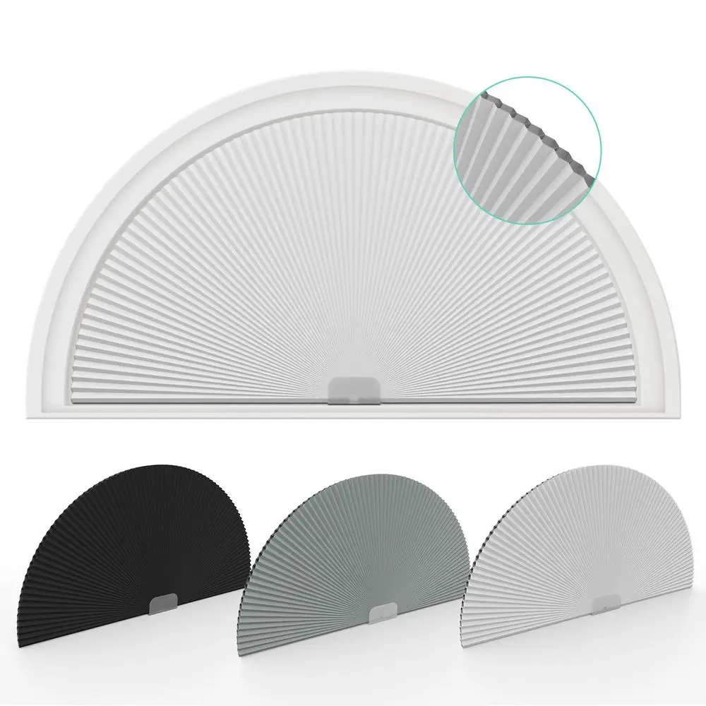 

Плиссированные шторы-полумесяцы Arch Window Shades Blackout, радиус 36 дюймов, затемняющие, без сверления, для окон