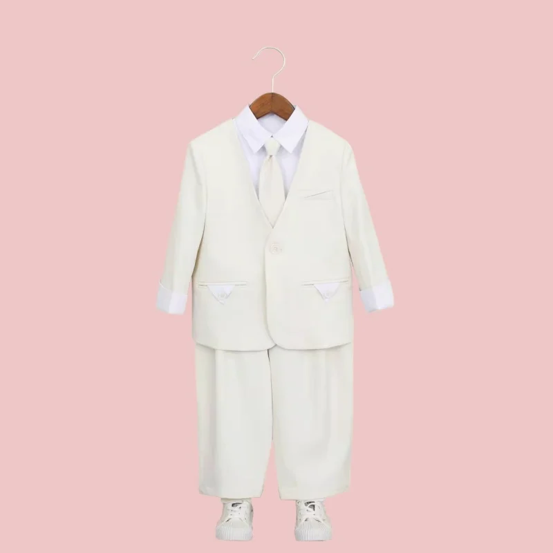 Children's Photography Suit Set Flower Boy Formal Wear Handsome Kids Spring Autumn Host Piano Performance Costume