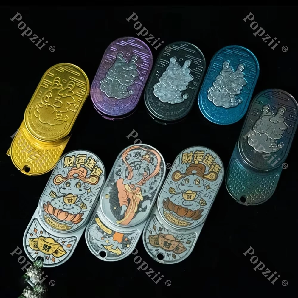 HEedc LINGYUN 3.0 Stone Carving Mechanical Multi Orbit Push Slider Rotates Left And Right 360° Fidgeting Toy  Anxiety Toys