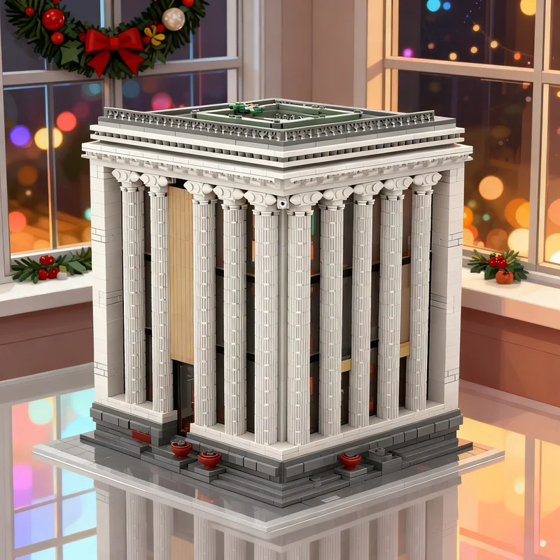 

2481pcs MOC The Grand Public Library Modular Streetscape Model Building blocks Christmas gift Architecture Education toy Brick