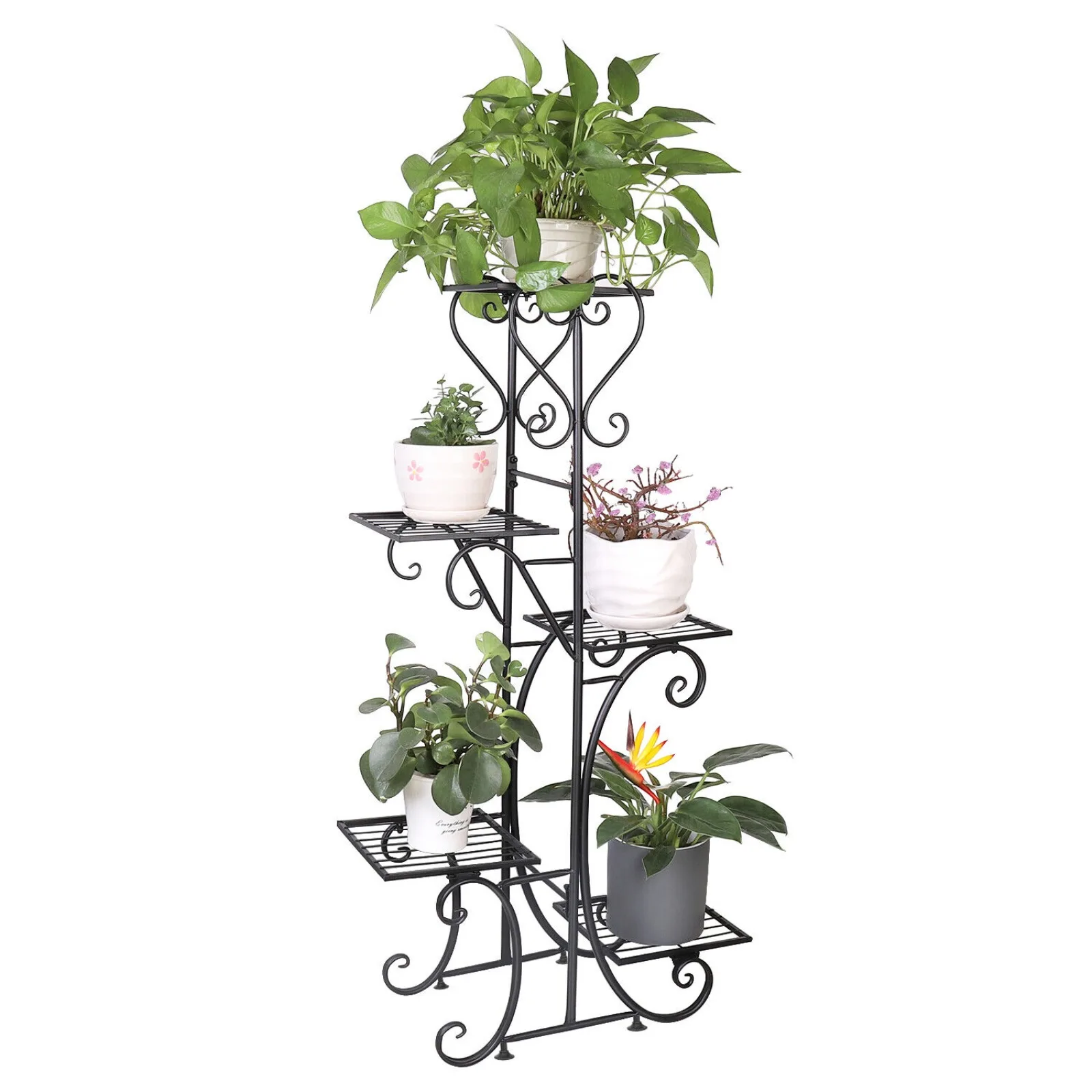 US 5 Tier Tall Plant Stand Rack Multiple Flower Pot Holder Shelf For Indoor Outdoor