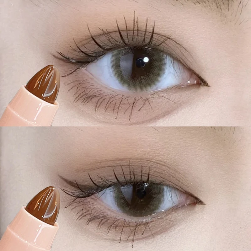 Nude Matte Brown Eyeshadow kredka sztyft do twarzy Highlighter trwały diamentowy brokat biały jedwabnik złoty Eyeliner Pen