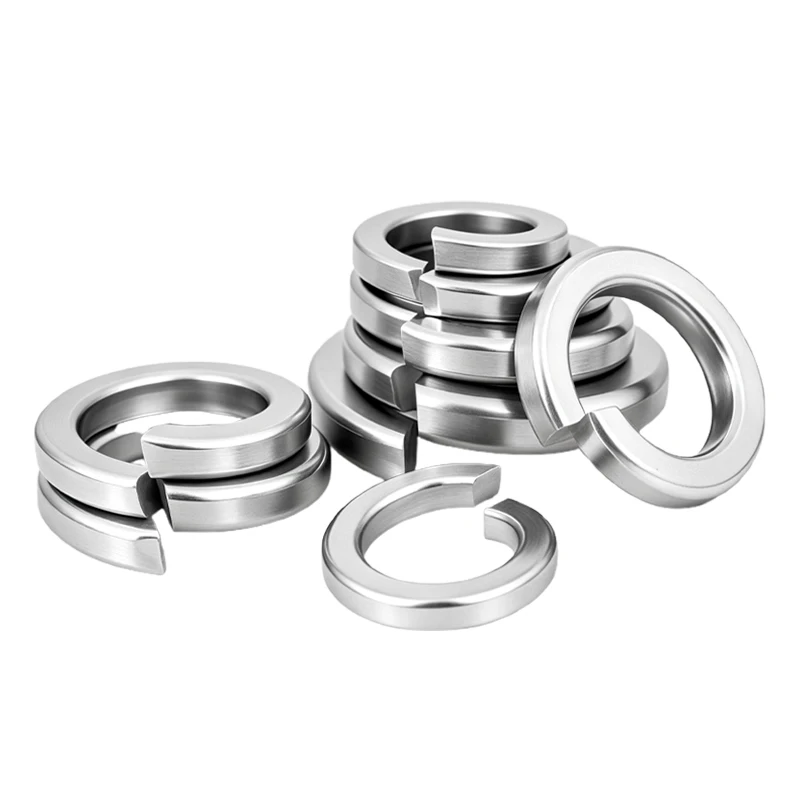 GB93 Split Spring Lock Washer 304 & 316 Stainless Steel Elastic Gasket M2 M2.5 M3 M4 M5 M6 M8 M10 M12 M14 M16 M18M20M22M24M27M30