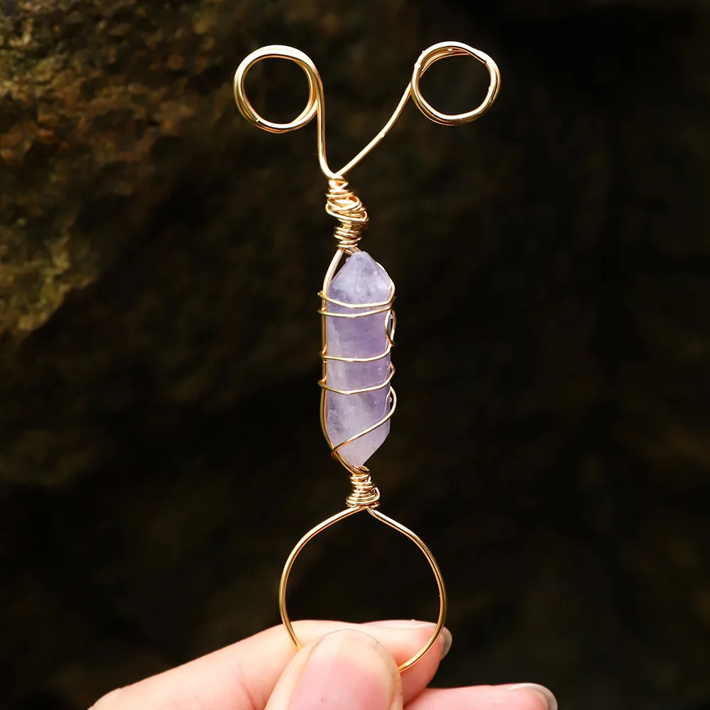 1PC, Handmade Natural Crystal Cigarette Holder, Adjustable Copper Wire Structure,  Beautiful Cigarette Holder,Smoking Accessorie