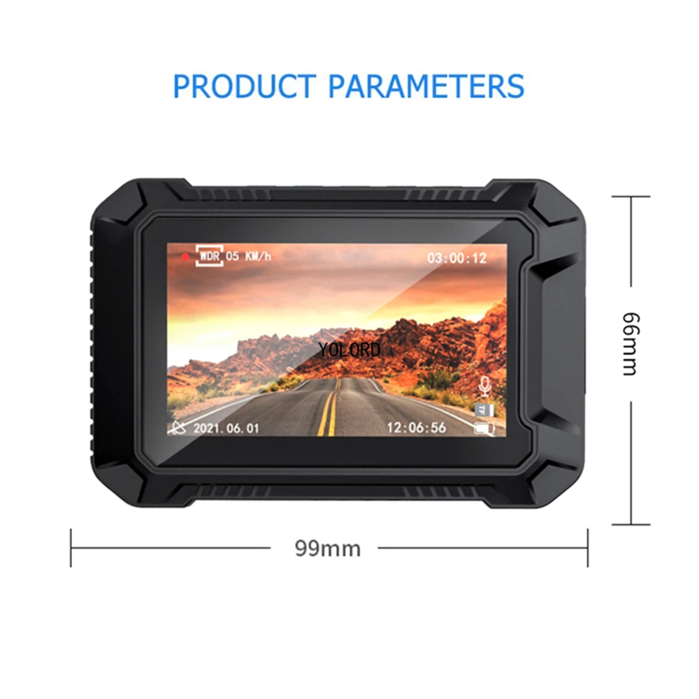 واي فاي دراجة نارية DVR داش كام 1080P + 1080P كامل HD الجبهة الرؤية الخلفية مقاوم للماء دراجة نارية كاميرا صندوق مسجل