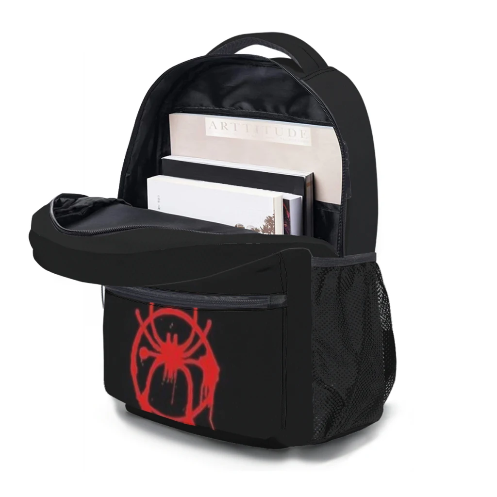 Mochila versátil con logotipo de miles morales, de gran capacidad bolsa impermeable, lavable, para ordenador, Unisex