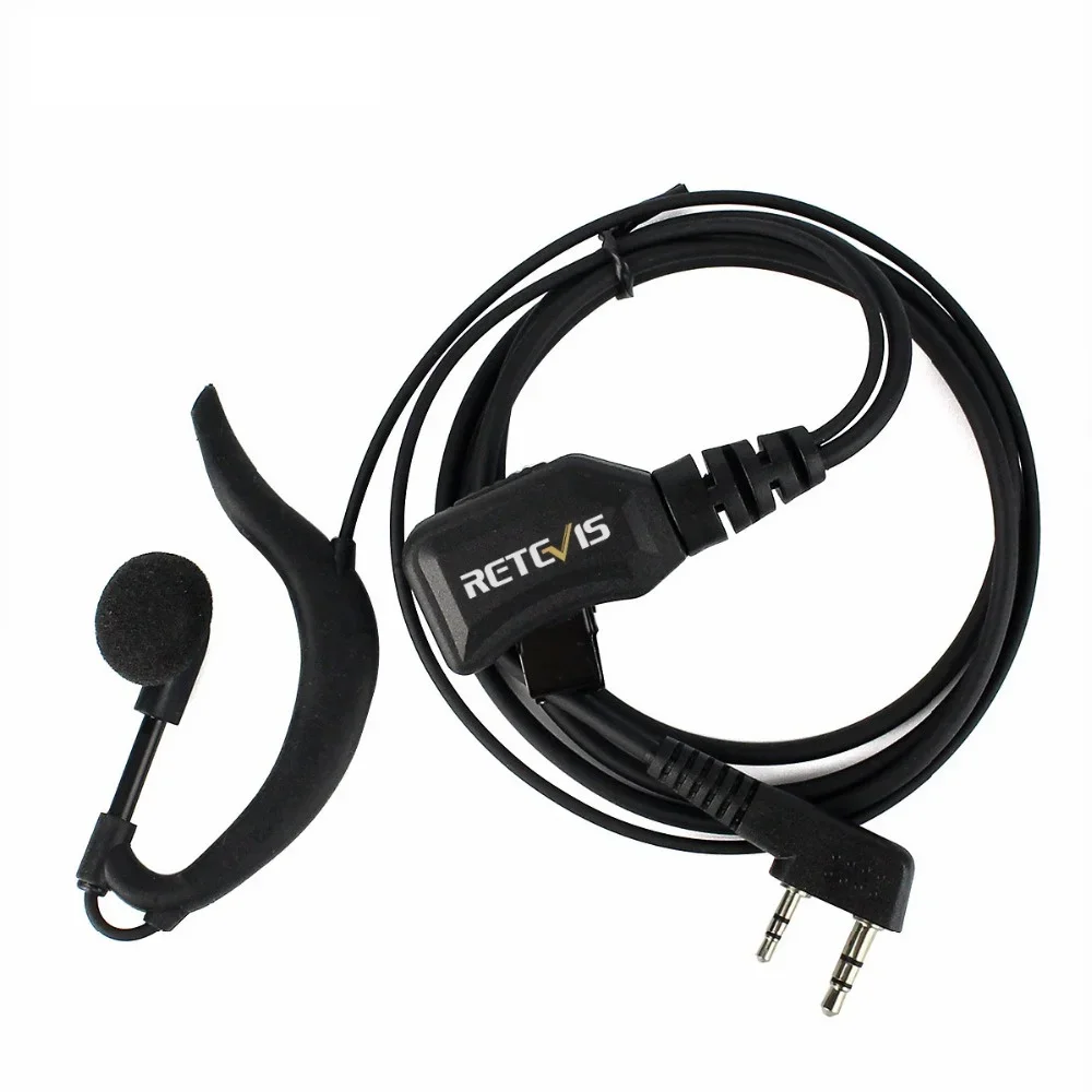 G Type Adjustable Volume Earpiece PU Wire 2Pin PTT Headphone For Kenwood BaoFeng UV-5R for Quansheng UV K5 Retevis RT5R Radios