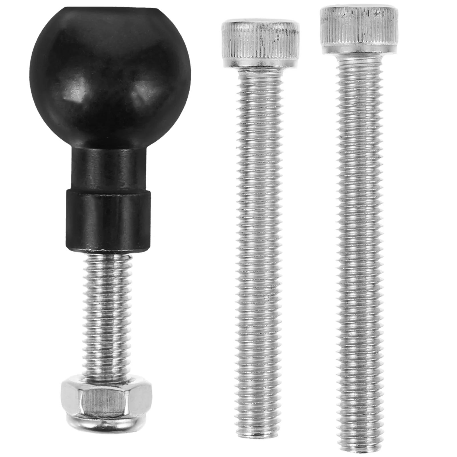 

Motorcycle Phone Holder Handlebar Ball Head Base Clamp with Bolts Mount Mobile Bracket Black Stem