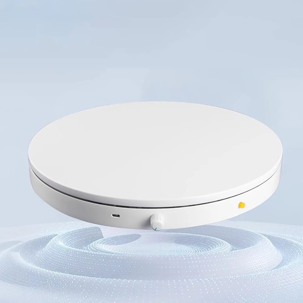 Electric Turntable - 360° Rotating Display Stand, Silent Motor, Adjustable Speed