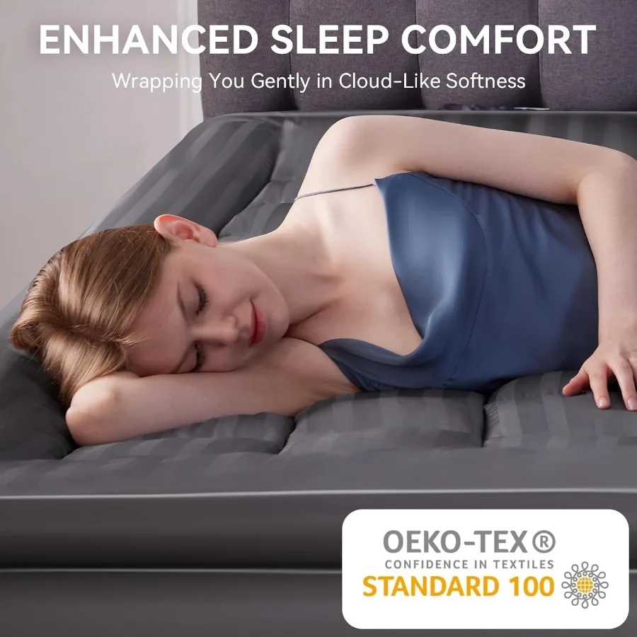 Topper de colchão de resfriamento extra grosso para alívio da dor nas costas com tecido respirável e bolso profundo de 821 polegadas ajuste 5D Snow Down Alter