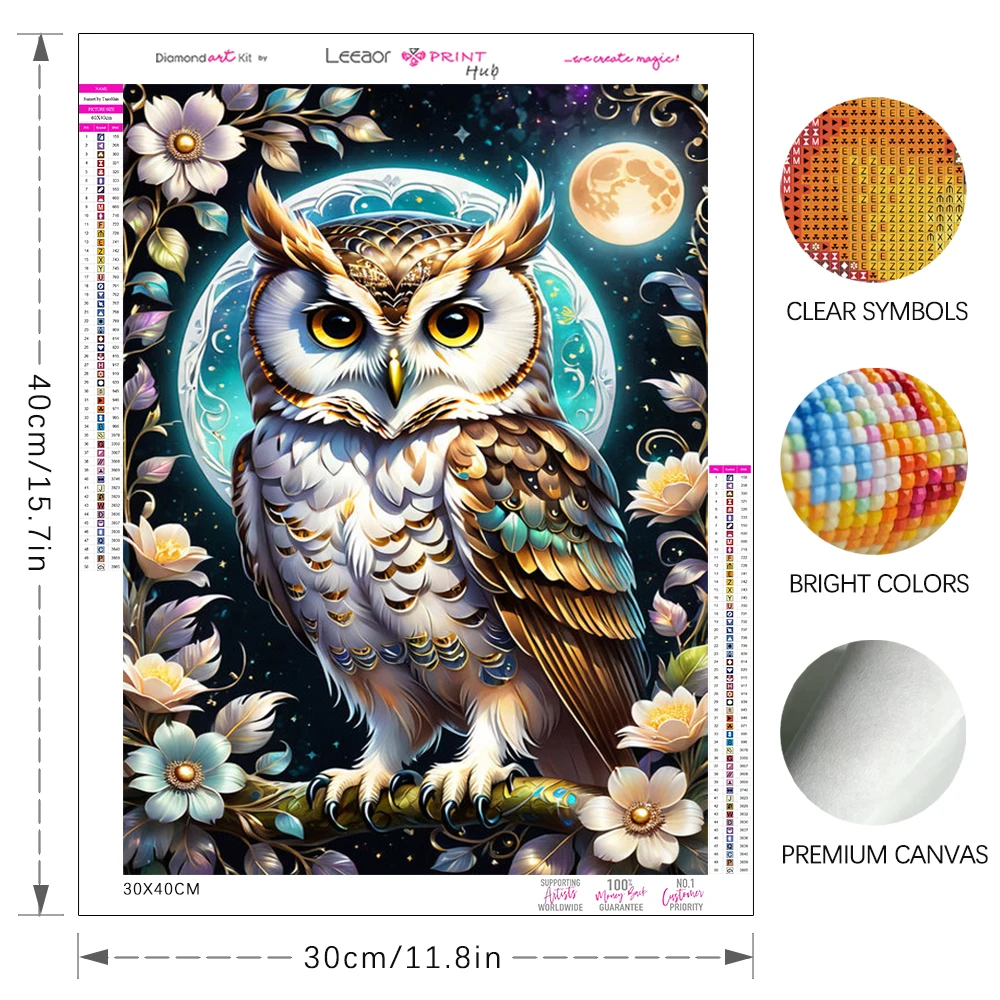 Owl Under The Moon Diamond Painting Full Rhinestone Mosaic Embroidery Cross Stitch Kit Cartoon Cute Handmade Home Decor Gifts