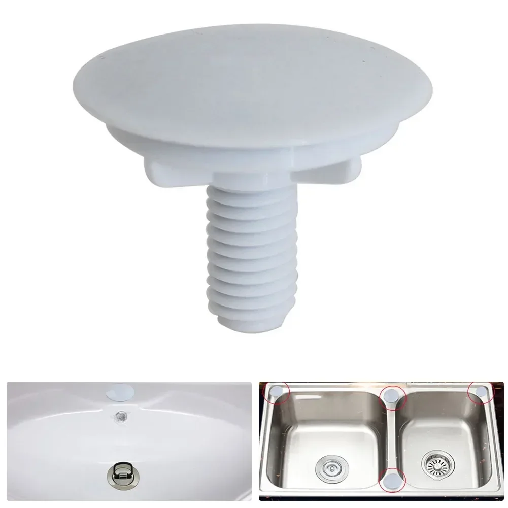 Tapón para agujero de grifo de 4,9 cm, tapa para fregadero de cocina, tapón para placa de lavabo, ABS, agujeros de desbordamiento, accesorios blancos