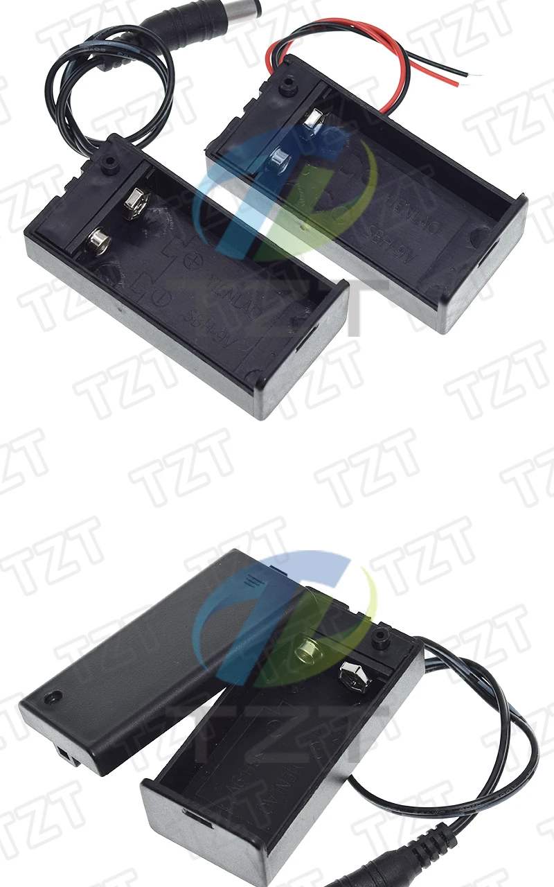 1/3 Stück 9-Volt-Batteriehalterbox PP3 9V-Batteriegehäuse mit Ein-/Ausschalter, Kabelanschluss und Abdeckung für 6F22 DIY-Hobbyprojekte – Detail 4