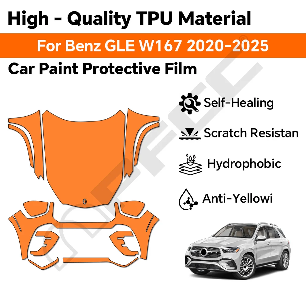 

TPU For Mercedes Benz GLE W167 Base 2020-2023 Luxury 2024 2025 Paint Protection Film Car Body Clear Bra Pre-cut PPF Anti-scratch