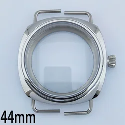 44mm Case Stainless Steel Sapphire Glass ST3600 Case Men's Watch Replacement Parts Suitable For Seagull ST3600 ETA 6497 Movement