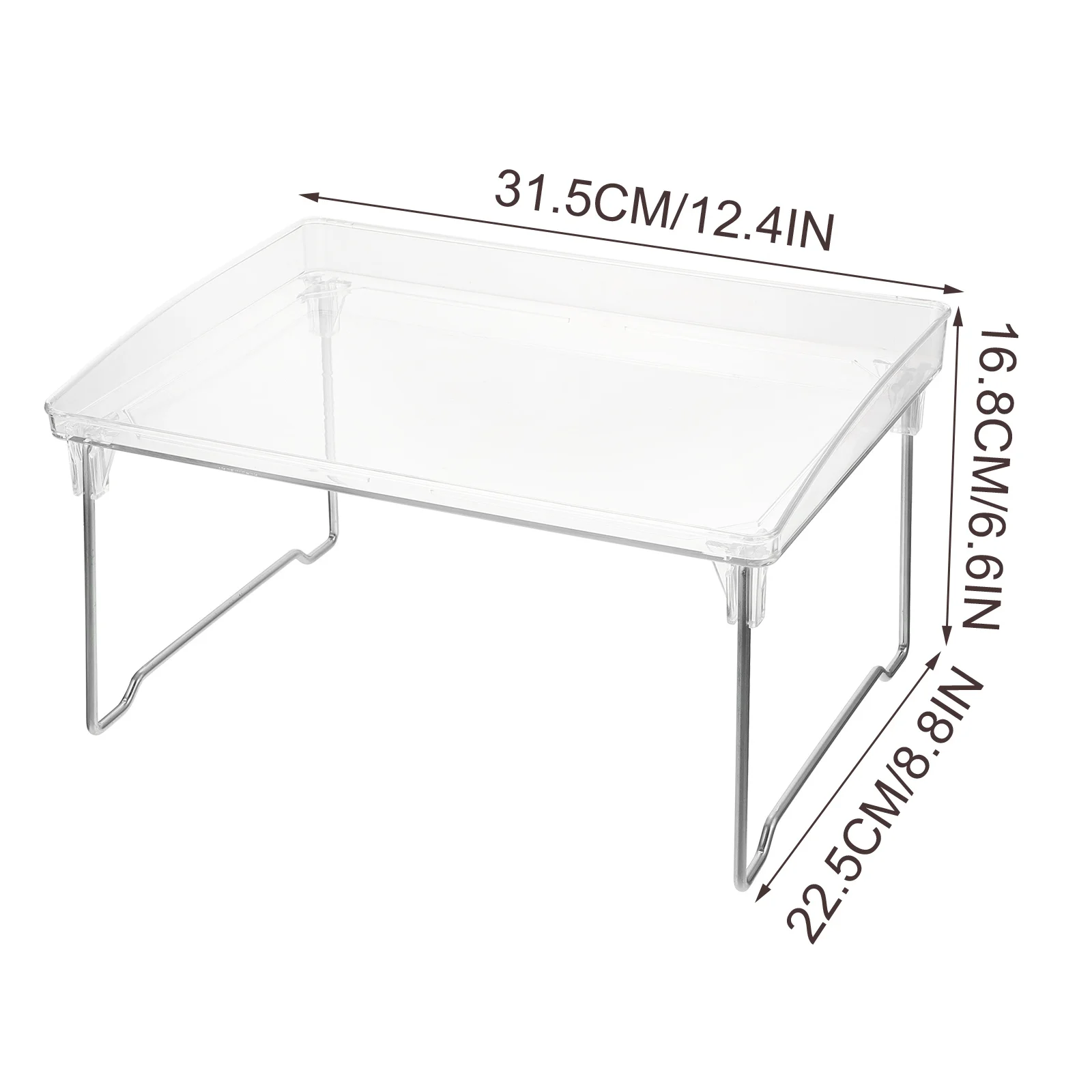 

Transparent Folding Storage Rack Clear Desktop Organizer Shelf For Makeup Toiletries Multi-Functional Foldable Stand